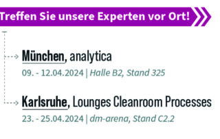 SCHNEIDER Messemonat April 2024 analytica München Lounges Cleanroom Processes Karlsruhe